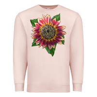 Pale Pink crimson blaze sunflower Premium Sweatshirt - LillyAllenDesigns