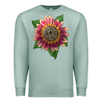 Seafoam crimson blaze sunflower Premium Sweatshirt - LillyAllenDesigns