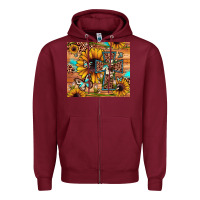 Burgundy cross sunflower butterfly Zipper Hoodie - JahusDesignShop