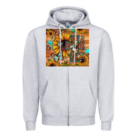 Heather Grey cross sunflower butterfly Zipper Hoodie - JahusDesignShop