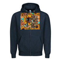 Navy cross sunflower butterfly Zipper Hoodie - JahusDesignShop