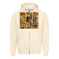 Sandshell cross sunflower butterfly Zipper Hoodie - JahusDesignShop