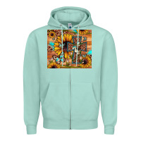 Seafoam cross sunflower butterfly Zipper Hoodie - JahusDesignShop