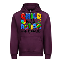 Mauve Wine child with autism on board Urban Hoodie - Artiststas