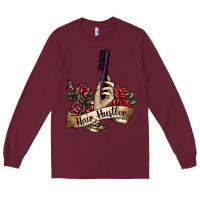 Burgundy hair hustler 4 Long Sleeve Tee - SublimationCraftShop