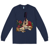 Navy hair hustler 4 Long Sleeve Tee - SublimationCraftShop