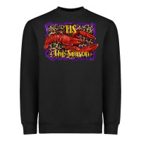 Black Mardi Gras Tis The Season Lobster Heavyweight Sweatshirt - RanaPortraitStore