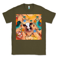Army Green western farm animals seamless pattern Classic Tee - BundleAndBundleShop