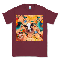 Burgundy western farm animals seamless pattern Classic Tee - BundleAndBundleShop