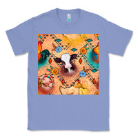 Colony Blue western farm animals seamless pattern Classic Tee - BundleAndBundleShop