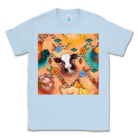 Dusty Blue western farm animals seamless pattern Classic Tee - BundleAndBundleShop