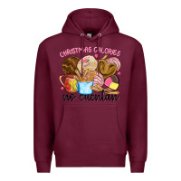 Burgundy christmas calories no cuentan Premium Hoodie - MaliasSmallBusiness