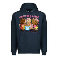Navy christmas calories no cuentan Premium Hoodie - MaliasSmallBusiness