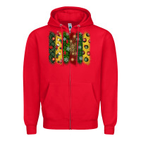 Red christmas brushstroke Zipper Hoodie - BundleAndBundleShop