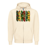 Sandshell christmas brushstroke Zipper Hoodie - BundleAndBundleShop