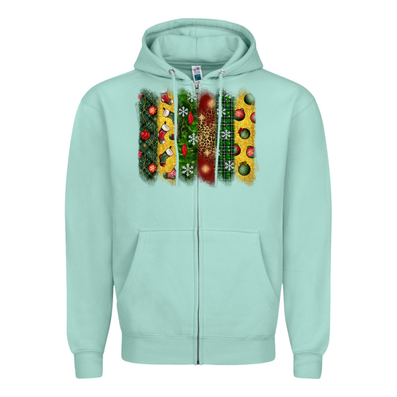 Christmas Brushstroke Zipper Hoodie by BundleAndBundleShop | Teevron