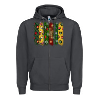 Smoke christmas brushstroke Zipper Hoodie - BundleAndBundleShop
