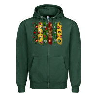 Sports Green christmas brushstroke Zipper Hoodie - BundleAndBundleShop