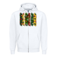 White christmas brushstroke Zipper Hoodie - BundleAndBundleShop