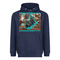 Navy western rodeo bullfighter serape leopards turquoise's gliterrs Heavyweight Hoodie - BarkalooDesign
