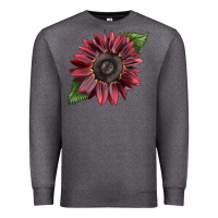 Charcoal Heather chocolate sunflower Premium Sweatshirt - LillyAllenDesigns
