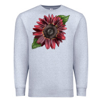 Heather Grey chocolate sunflower Premium Sweatshirt - LillyAllenDesigns