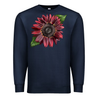Navy chocolate sunflower Premium Sweatshirt - LillyAllenDesigns