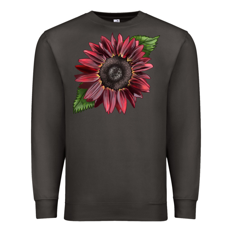 Chocolate Sunflower Premium Sweatshirt by LillyAllenDesigns | Teevron