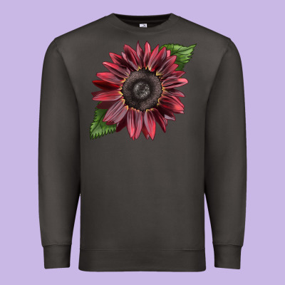Chocolate Sunflower Premium Sweatshirt Designed By Lillyallendesigns
