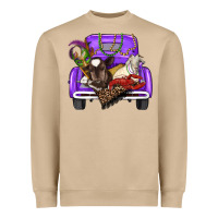 Mushroom Mardi Gras Truck With Farm Animals Heavyweight Sweatshirt - RanaPortraitStore