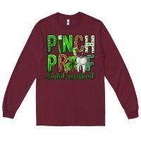 Burgundy Pinch Proof Dental Assistant St. Patricks Day Long Sleeve Tee - Neo Western