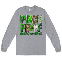 Heather Grey Pinch Proof Dental Assistant St. Patricks Day Long Sleeve Tee - Neo Western