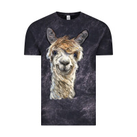 Cloud Black alpaca Vintage Tee - BarkalooDesign