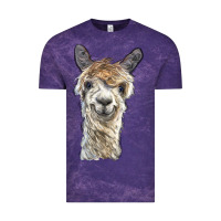 Cloud Purple alpaca Vintage Tee - BarkalooDesign