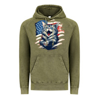 Vintage Olive cat1 Vintage Hoodie - Unal Design