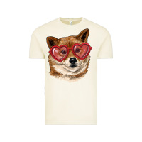 Vintage Arctic shiba inu with love glasses Vintage Tee - RanaPortraitStore