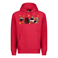 Cardinal christmas cats Premium Hoodie - MaliasSmallBusiness