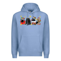 Colony Blue christmas cats Premium Hoodie - MaliasSmallBusiness