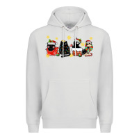 Dove Grey christmas cats Premium Hoodie - MaliasSmallBusiness