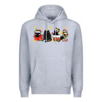 Heather Grey christmas cats Premium Hoodie - MaliasSmallBusiness