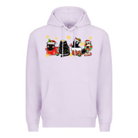 Lilac christmas cats Premium Hoodie - MaliasSmallBusiness