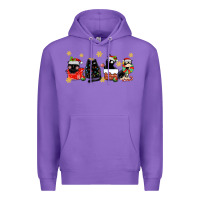 Purple christmas cats Premium Hoodie - MaliasSmallBusiness