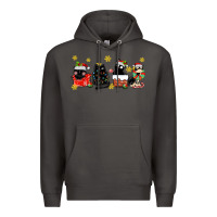 Smoke christmas cats Premium Hoodie - MaliasSmallBusiness