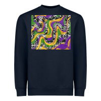 Navy Mardi Gras Cowhide Heavyweight Sweatshirt - RanaPortraitStore