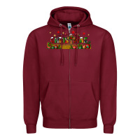 Burgundy christmas with christmas cross libbey glass Zipper Hoodie - BundleAndBundleShop