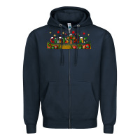 Navy christmas with christmas cross libbey glass Zipper Hoodie - BundleAndBundleShop