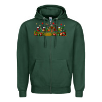 Sports Green christmas with christmas cross libbey glass Zipper Hoodie - BundleAndBundleShop
