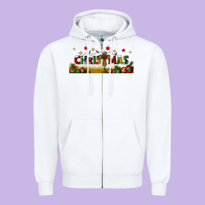 Christmas With Christmas Cross Libbey Glass Zipper Hoodie Designed By Bundleandbundleshop