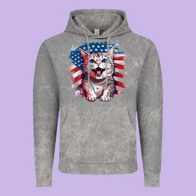 Cat2 Vintage Hoodie Designed By Unal Design