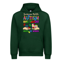 Forest Green someone with autism has taught me love needs no wo Urban Hoodie - Artiststas
